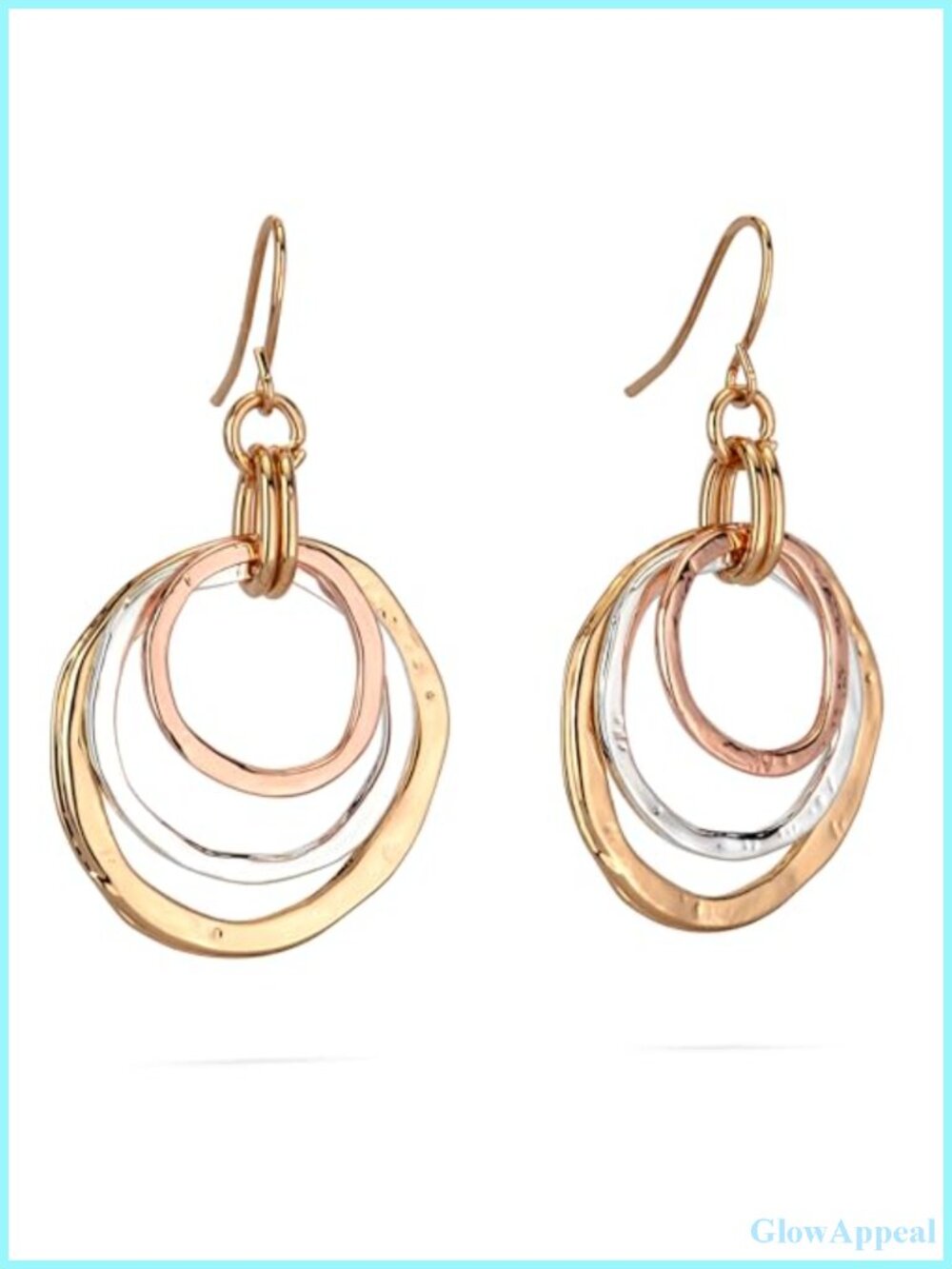2" Dangle Earrings Tri-Color Handmade Women's Jewelry